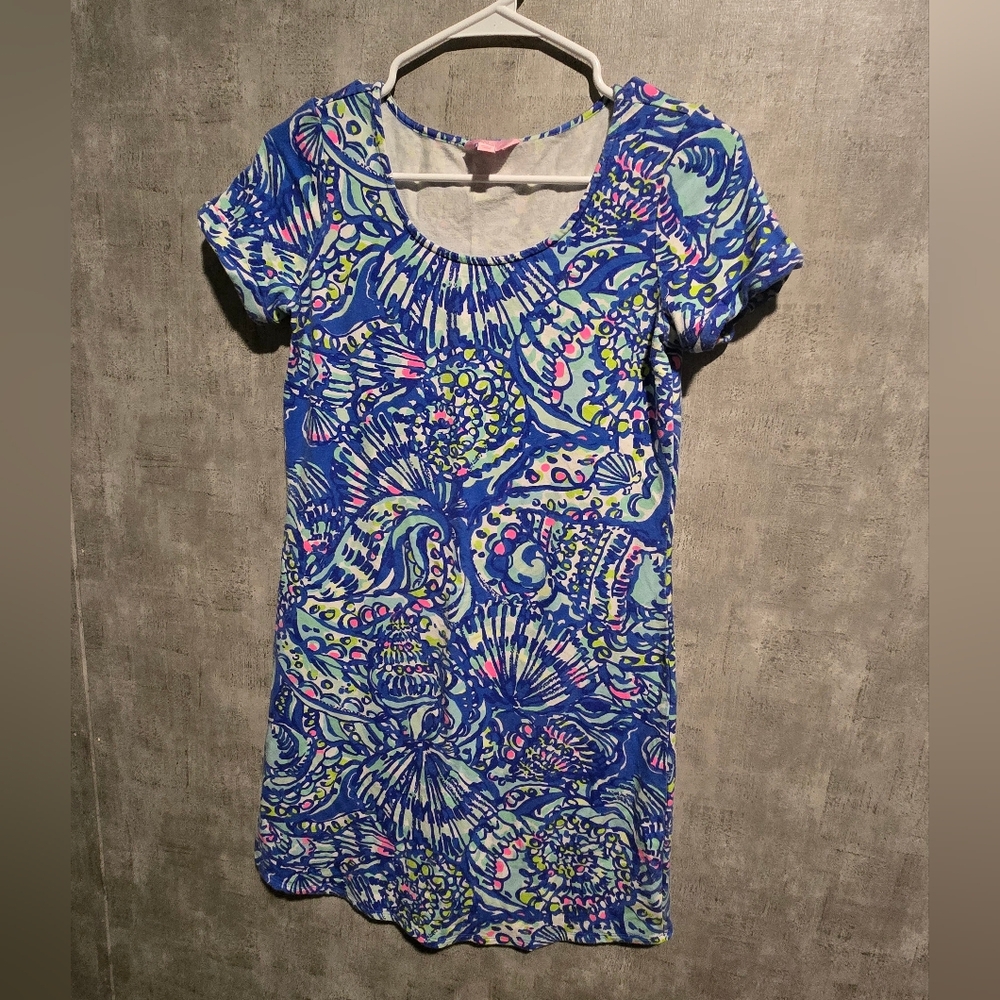 Lilly Pulitzer Blue and Pink Dress XS